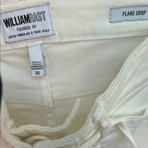 William Rast Women's cute flare crop white Jeans